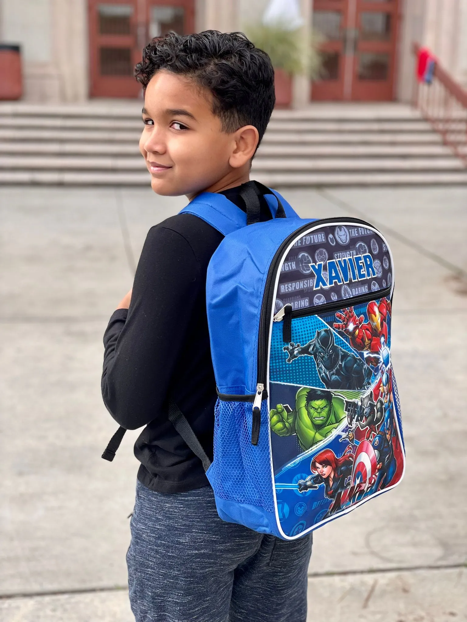 Personalized 16 Inch School Backpack - Marvel Heroes